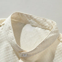 Summer Men's Breathable Casual Stand Collar Shirt Solid Color saveolyf T-Shirt.