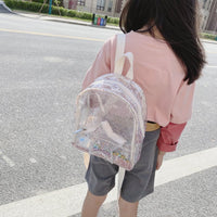 Kidsx Small Backpack Travel Bag Transparent PVC Backpack Girls 