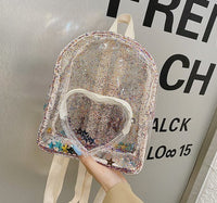 Kidsx Small Backpack Travel Bag Transparent PVC Backpack Girls 