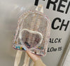 Kidsx Small Backpack Travel Bag Transparent PVC Backpack Girls 