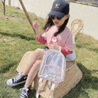 Kidsx Small Backpack Travel Bag Transparent PVC Backpack Girls 