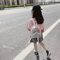 Kidsx Small Backpack Travel Bag Transparent PVC Backpack Girls 