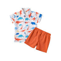 Boys Fashion Dinosaur Shirt Suit