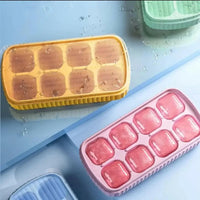 Colorful mini silicone ice cube tray with a snug lid, perfect for crafting tiny ice cubes, chocolates, or candies.