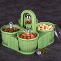 4 pcs Storage Jar with Tray