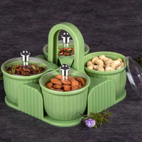 4 pcs Storage Jar with Tray
