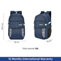 Safari Omega Spacious/Large 5 Compartment Laptop Backpack