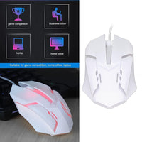 Usb Wired Mouse Gaming Mouse Colorful  Lighting Luminous  (1 Pc  Wihte) saveolyf Accessories.