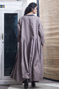 Gabi- Blue Jumpsuit With Floor Length Mauve Jacket saveolyf Dress.