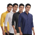 Men's Elegant Solid Long Sleeves Shirts