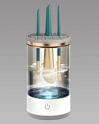 Make Up Brush Cleaner, Electric Brush Cleaner with USB Rechargeable automatic deep cosmetic cleaning device in use.