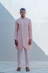Sinti- Peach Asymmetric Kurta Set saveolyf Kurta Set.