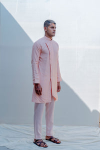 Sinti- Peach Asymmetric Kurta Set saveolyf Kurta Set.