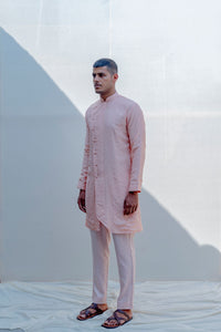 Sinti- Peach Asymmetric Kurta Set saveolyf Kurta Set.