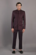 Casper Abstract Embroidered Bandhgala Jacket Set saveolyf Bandgala.