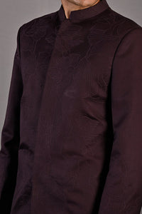 Casper Abstract Embroidered Bandhgala Jacket Set saveolyf Bandgala.