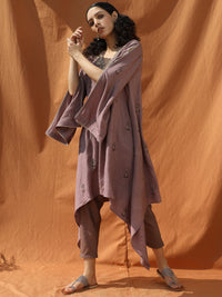 Slit Sleeve Imperial Top and Pants saveolyf Pant and Top.