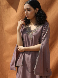 Slit Sleeve Imperial Top and Pants saveolyf Pant and Top.