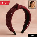 Womens Polka Dot Fabric Knot Hairband  Stylish  Comfortable (1 Pc) saveolyf Health & Beauty.