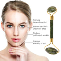 Dual-headed Jade Facial Massage Roller (1 Pc) saveolyf Health & Beauty.