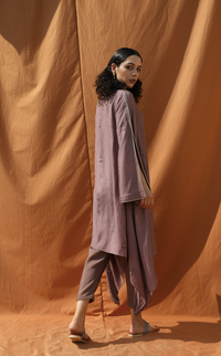 Slit Sleeve Imperial Top and Pants saveolyf Pant and Top.