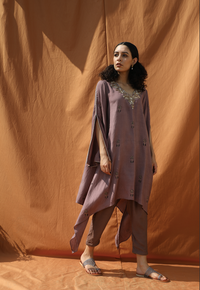 Slit Sleeve Imperial Top and Pants saveolyf Pant and Top.