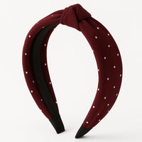 Womens Polka Dot Fabric Knot Hairband  Stylish  Comfortable (1 Pc) saveolyf Health & Beauty.