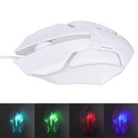 Usb Wired Mouse Gaming Mouse Colorful  Lighting Luminous  (1 Pc  Wihte) saveolyf Accessories.